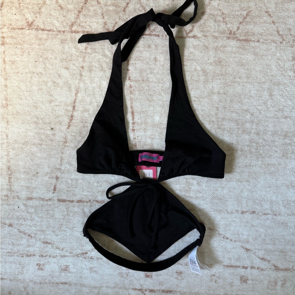 NWT Black Edikted going out top